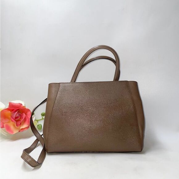 Gorgeous! Authentic Fendi Vitello Elite Petite 2Jours Tote Sepia - Picture 2 of 11